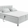 Bedbox Miralindo 180x200cm - stof - silver elektrisch