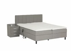 Bedbox Miralindo 180x200cm - stof - nordic ash elektrisch