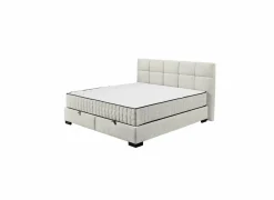 Bedbox Nagol A 160x200cm - stof - beige met opbergruimte