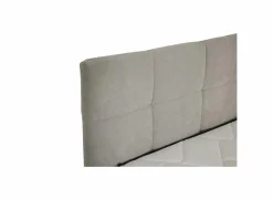 Bedbox Nagol A 120x200cm  - stof - zilver met opbergruimte