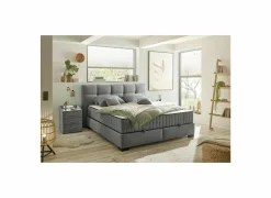 Bedbox Nagol A 180x200cm - stof - antraciet met opbergruimte