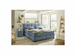 Bedbox Nagol A 180x200cm - stof - blauw met opbergruimte