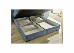 Bedbox Nagol A 180x200cm - stof - blauw met opbergruimte