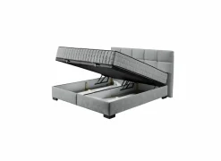 Bedbox Nagol A 160x200cm - stof - antraciet met opbergruimte