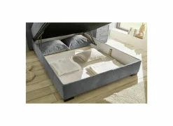 Bedbox Nagol A 140x200cm - stof - antraciet met opbergruimte