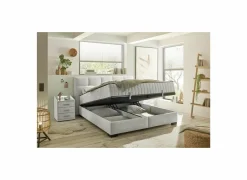Bedbox Nagol A 180x200cm - stof - beige met opbergruimte