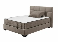 Bedbox Nagol A 120x200cm - stof - stone met opbergruimte
