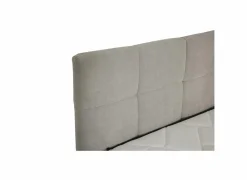 Bedbox Nagol A 160x200cm - stof - zilver met opbergruimte