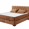 Bedbox Nagol B 180x200cm - stof - cognac met opbergruimte