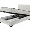 Bedbox Nagol B 120x200cm - stof - sand met opbergruimte