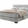 Bedbox Nagol C 160x200cm - stof - silver met opbergruimte
