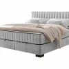 Bedbox Nagol C 180x200cm - stof - silver met opbergruimte