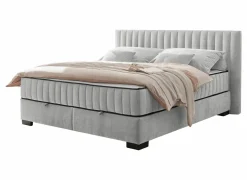 Bedbox Nagol C 180x200cm - stof - silver met opbergruimte