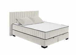 Bedbox Nagol C 160x200cm - stof - sand met opbergruimte