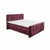 Bedbox Valetta 180x200cm - stof - bordeaux met opbergruimte