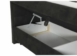 Bedbox Valetta 160x200cm - stof - espresso met opbergruimte