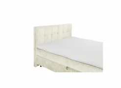 Bedbox Valetta 160x200cm - stof - crème met opbergruimte