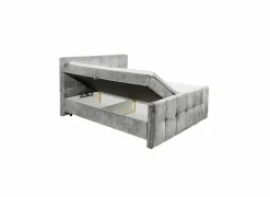 Bedbox Valetta 160x200cm - stof - grijs met opbergruimte