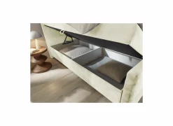 Bedbox Valetta 180x200cm - stof - crème met opbergruimte