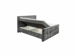 Bedbox Valetta 180x200cm - stof - antraciet met opbergruimte