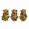 Beeldje Aap Horen Zien Zwijgen  H17,7cm set van 3