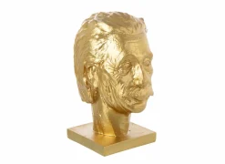 Beeldje Einstein 14,5x18x25,6cm - kalk - goud