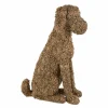 Beeldje Hond 35,5x19x49cm - polystone - goud