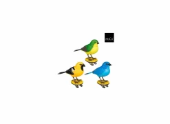 Mica Beeldje Vogel H10,5cm - kunststof - multicolor