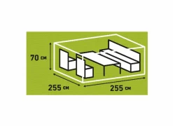 Madison Beschermhoes 255x255cm grijs