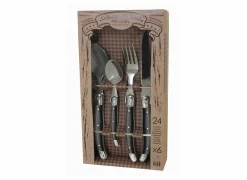 Bestek Rustic 24-delig - roestvrij staal - grijs