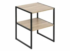 Bijzettafel Aliaj 40x40x50cm - decor - beige & zwart