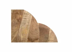 Bijzettafel Ines Ø50cm - mango massief - naturel - set van 2