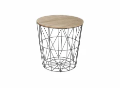 Bijzettafel Kumi Ø39,5cm  - metaal - zwart