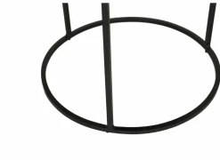 Bijzettafel Laggan Ø61/Ø43cm - aluminium & ijzer - zwart - set van 2