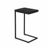 Bijzettafel Lucifer 40x33,3cm - eik massief - zwart