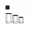 Edelman Bijzettafel Quinty 30x30cm - metaal - zwart - set van 3
