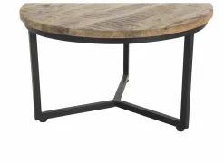 Bijzettafel Scrooge Ø90cm - hout massief - naturel