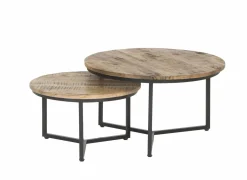 Bijzettafel Scrooge 75x75cm - metaal - naturel