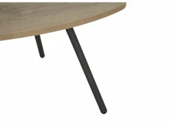 Perfecta Bijzettafel Trevi Ø70cm - decor - antraciet & eik naturel