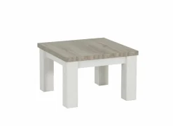 Bijzettafel 68x68cm - decor - lariks & bruine eik