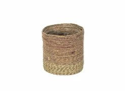 Bloempot Aja set van 3 - zeegras - naturel/multi