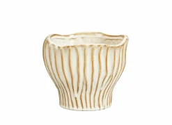 Bloempot Cem Ø19,5x16,5cm - stoneware - offwhite