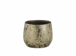 Edelman Bloempot Clemente H13cm - terracotta - champagne