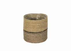 Bloempot Sade set van 3 - zeegras - naturel