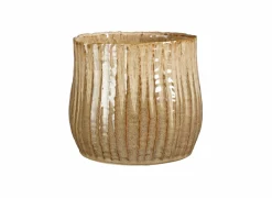 Bloempot Vida Ø18,5x16,5 - stoneware - bruin