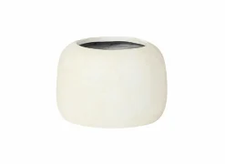 Bloempot Ø40xH30cm - stoneware - wit