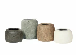 Bloempot Ø40xH30cm - stoneware - grijs