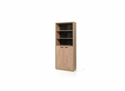Boekenkast Capo 90x40x216cm - melamine - golden oak