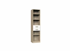 Boekenkast Cariba 48x40x197cm - melamine - sanremo & wit