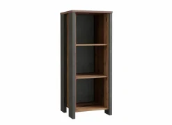 Boekenkast Clif-B 46x42x115cm - decor - old wood & donkergrijs